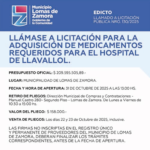 Licitaciones Sin datos  